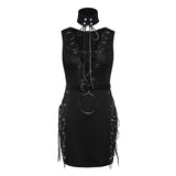 Gothic Black Split Sexy Mini Dresses