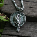 Viking Raven Pendant Black Crow