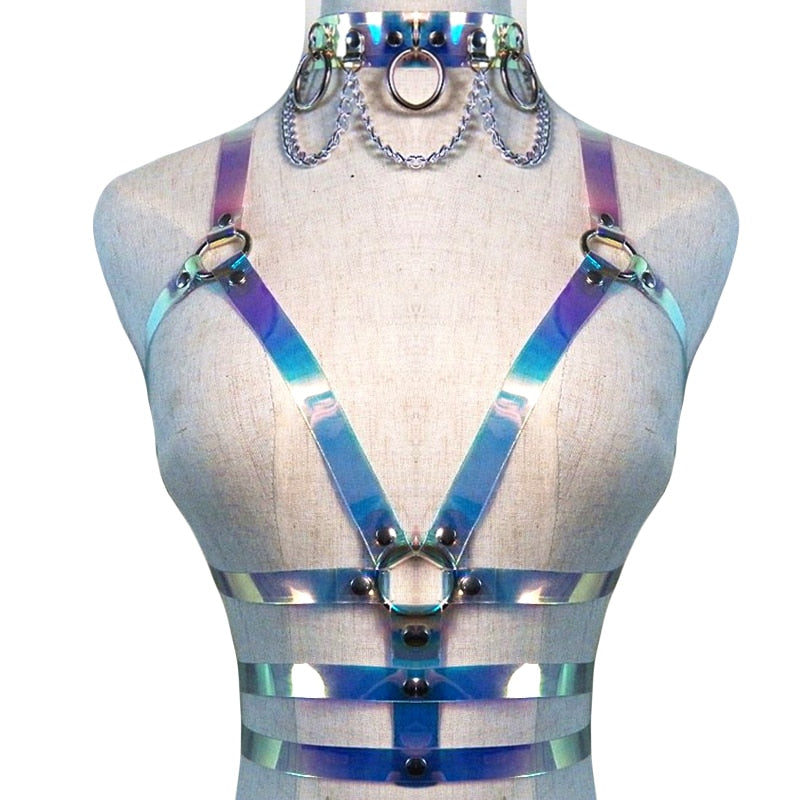 Sexy Harness Waist Straps Transparent PVC