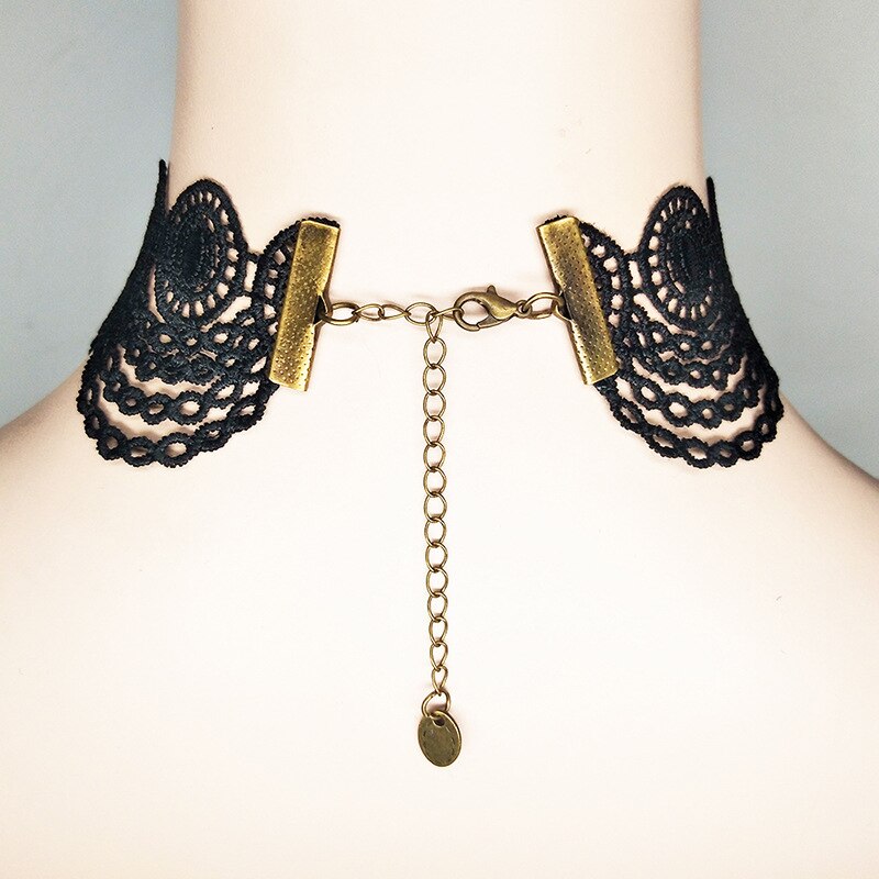 Handmade Bat Lace Choker Necklace