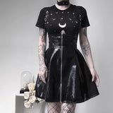 Sexy PVC Underbust Suspender Skirt Dress