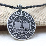 Tree of Life Nordic Vikings Runes Amulet Necklace