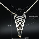 Moon Pentagram Stainless Steel Necklace
