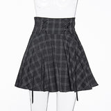 Plaid Pleated Skirts High Waist