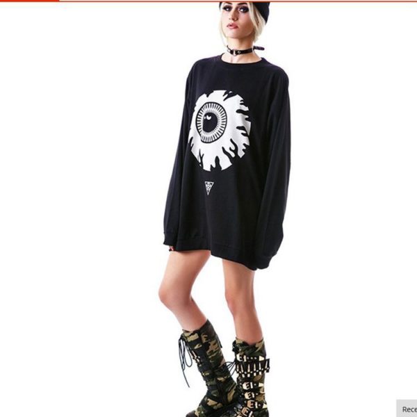 Funny Unisex Sweatshirts Eye Oversized