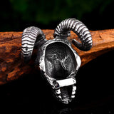 Stainless steel Vikings Sheep head pendant necklace jewelry for man