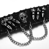 Leather Bracelet Skull - Bullet - Lion