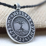 Tree of Life Nordic Vikings Runes Amulet Necklace