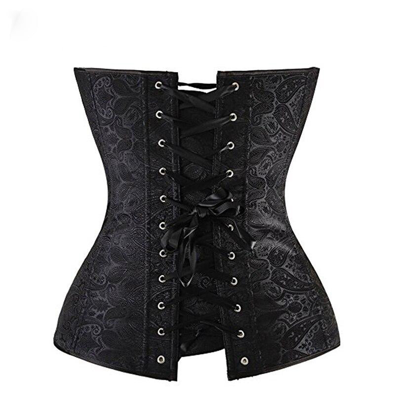 Bustier Corsets Short Patchwork Lace-Up