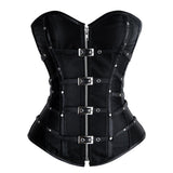 Plus Size Women's Gothic Corset Satin Zipper