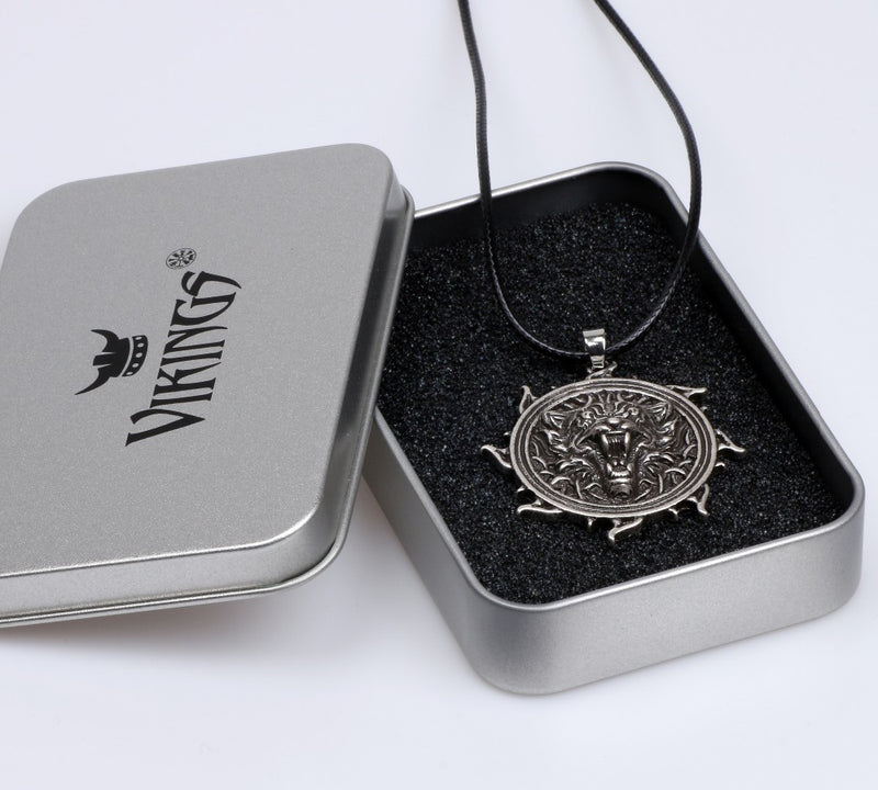 Wolf Pendant Necklace Viking Jewelry