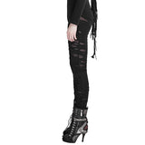 Sexy Stitching Trousers With Elastic Waist Outwear Pants