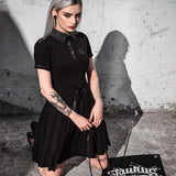 Sexy Darkness Pleated Short Dresses