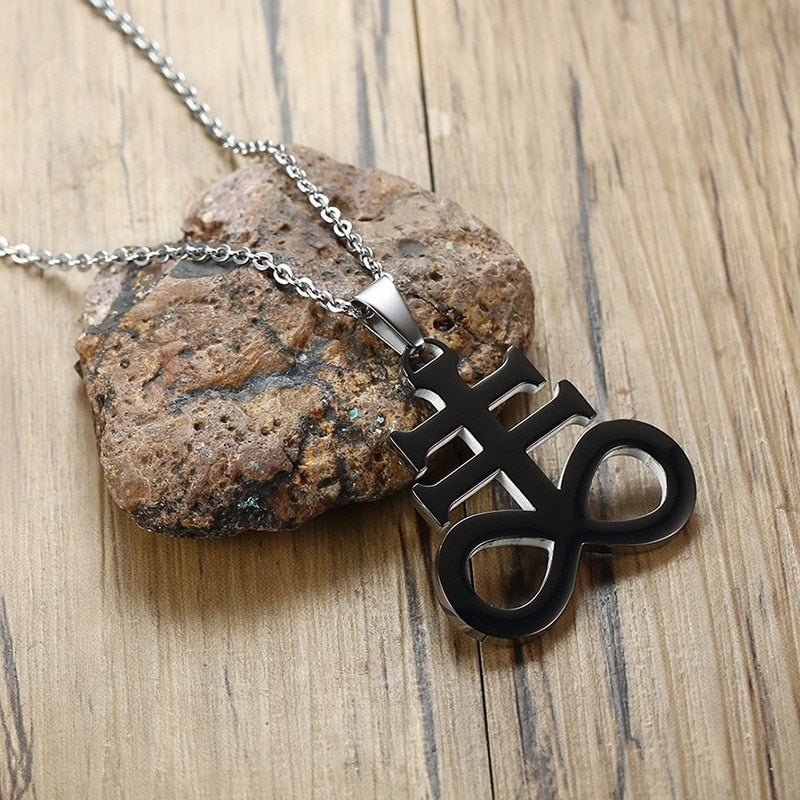 Sulfur Leviathan Cross Sulphur Pendant Necklace