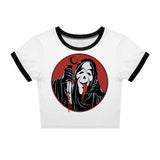 Gothic Halloween Graphic Top Tees