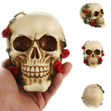 Red Roses Skull Skeleton
