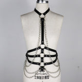 Gothic Metal Body Chain Bralete