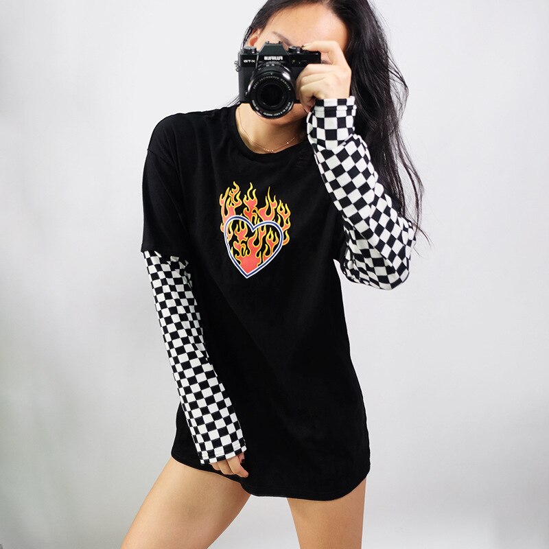 Longsleeve Patchwork T Shirt