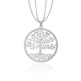 Tree of Life Yggdrasil Pendant Round Crystal Viking