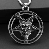 Baphomet Inverted Pentagram Goat Head Necklace