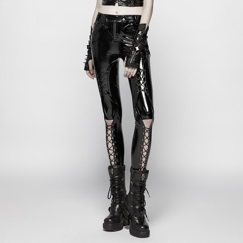 Punk Bright PU Leather Leggings