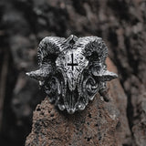 Punk Gothic Satanic Demon Sorath Skull Ring Men