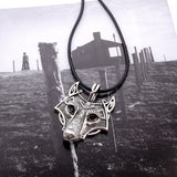 Wolf Head Norse Vikings Pendant Necklace