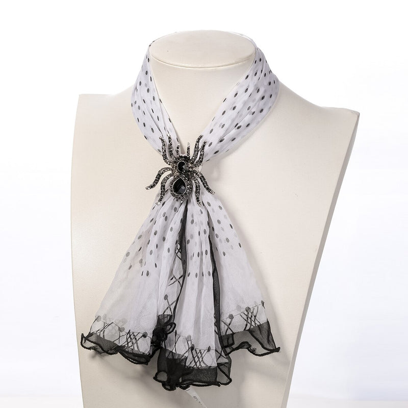 Spider Stretch Ring Scarf Clasp Halloween Party