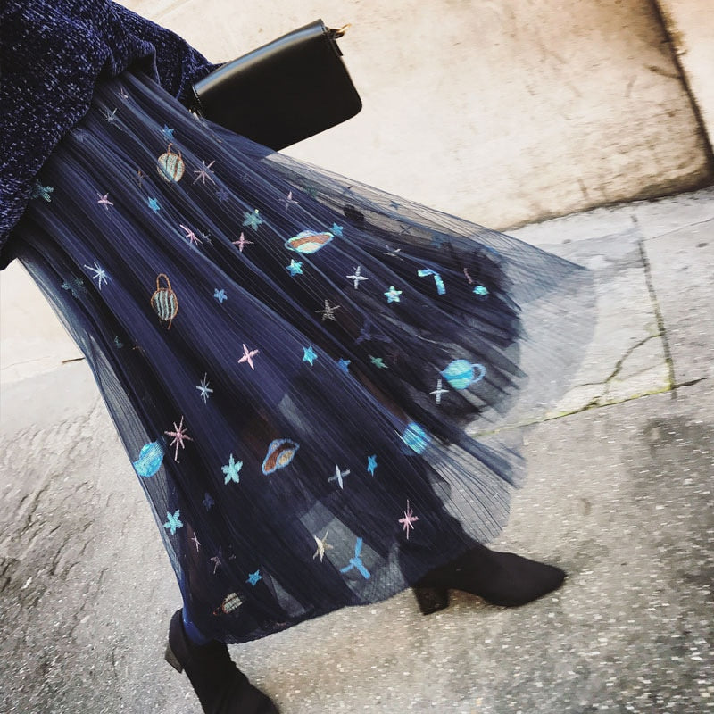 Mesh Skirt For Girls Fairy Long