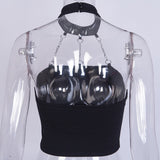 Gothic Chain Halter Top