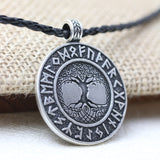 Tree of Life Nordic Vikings Runes Amulet Necklace