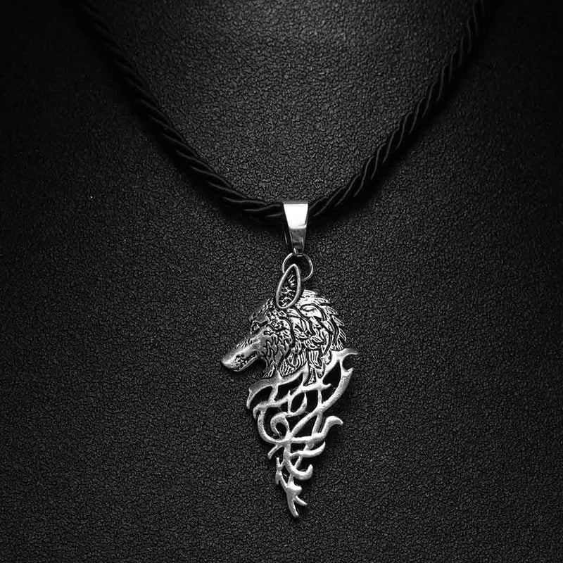 Norse Vikings Wolf Amulet Pendant Necklace