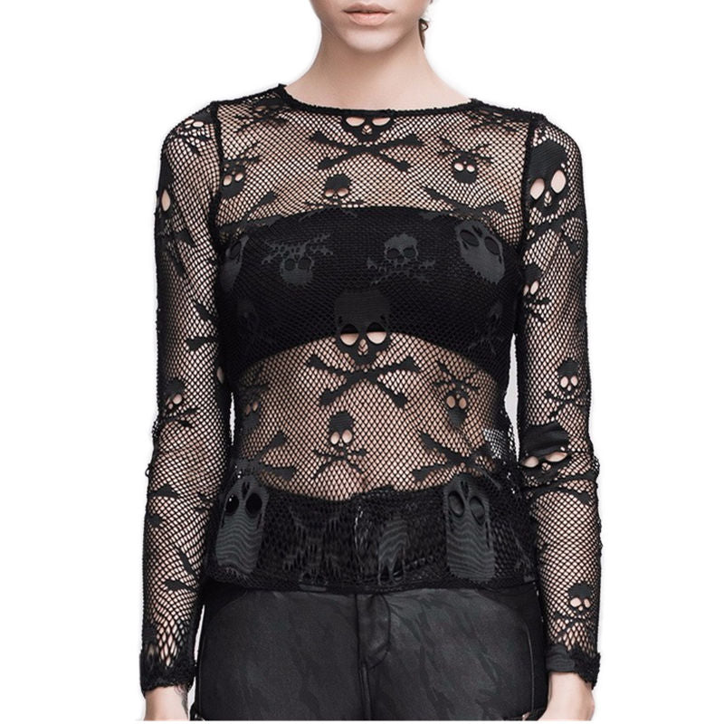 See Through Long Sleeve T-Shirt