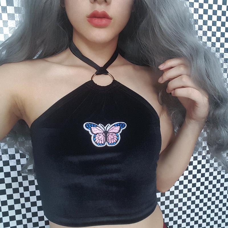 Gothic Camisole Butterful Print