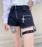 Punk Denim Shorts