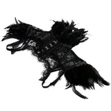 Retro Gothic Feather Cape Lace