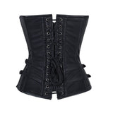 Faux Leather Black Corset