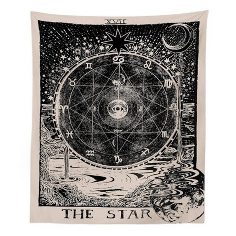 Tarot Hanging Tapestries Sun Star Moon