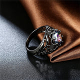 Black Color Zircon Pierced Ring