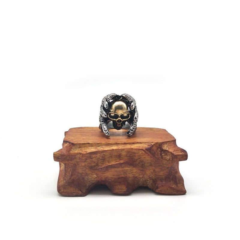 Skull Skeleton Wing Finger Ring Angel