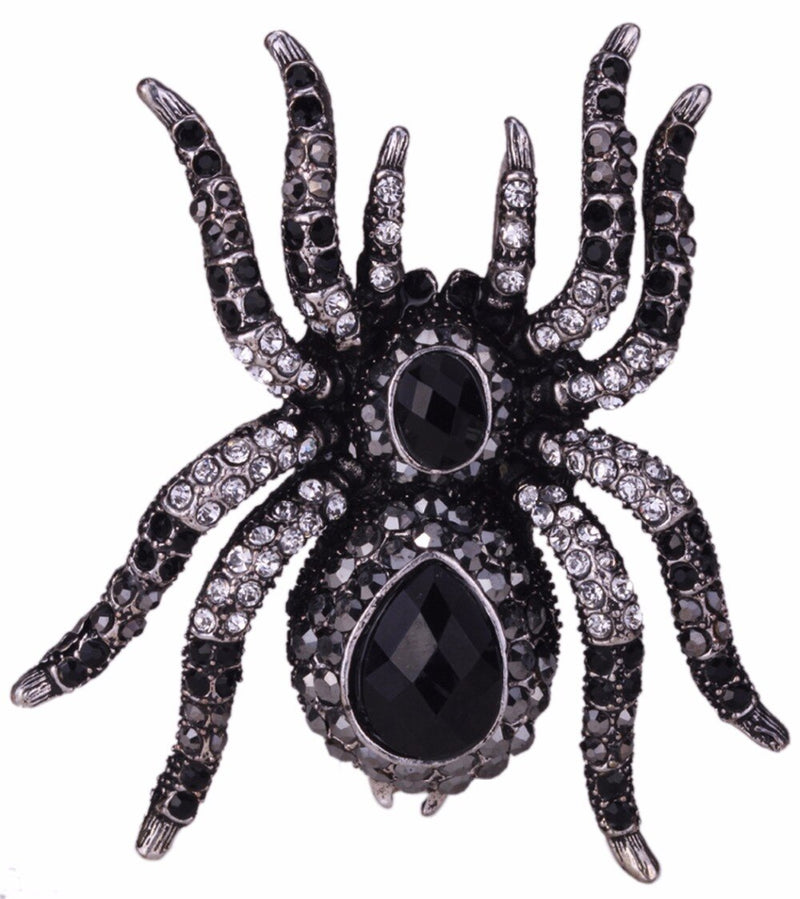 Spider Stretch Ring Scarf Clasp Halloween Party