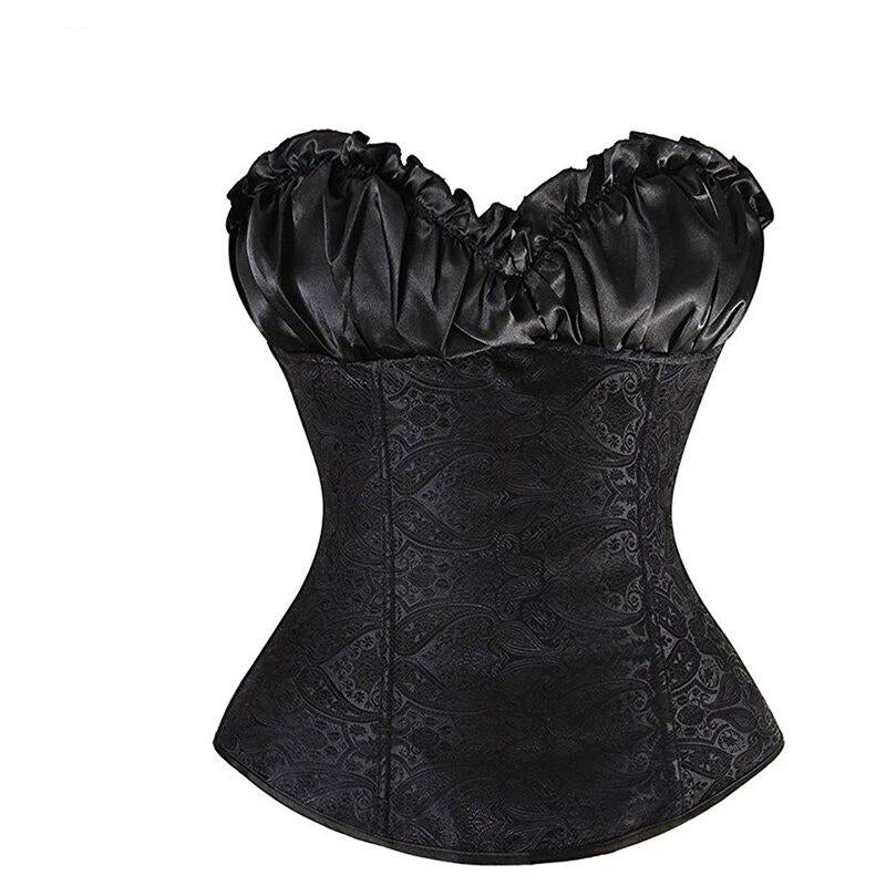 Bustier Corsets Short Patchwork Lace-Up