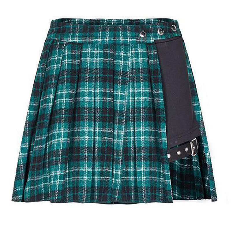 Punk Rave Plaid Pleated Skirts