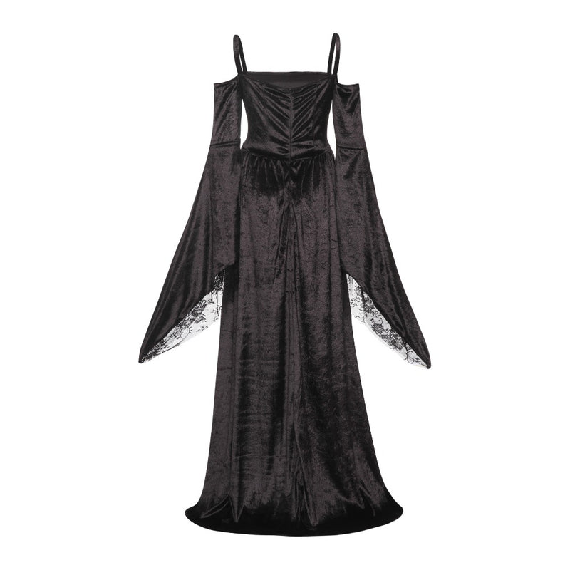 Vintage Long Sleeve Dresses Lace Up