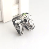 Goat Skull Head Finger Ring Jewelry Gift