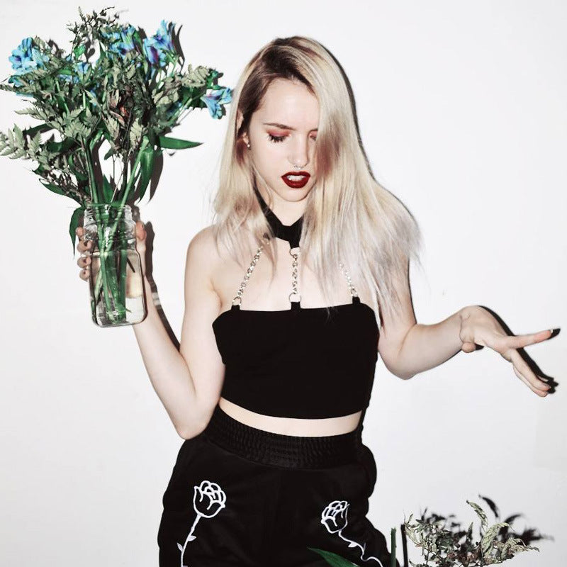 Gothic Chain Halter Top