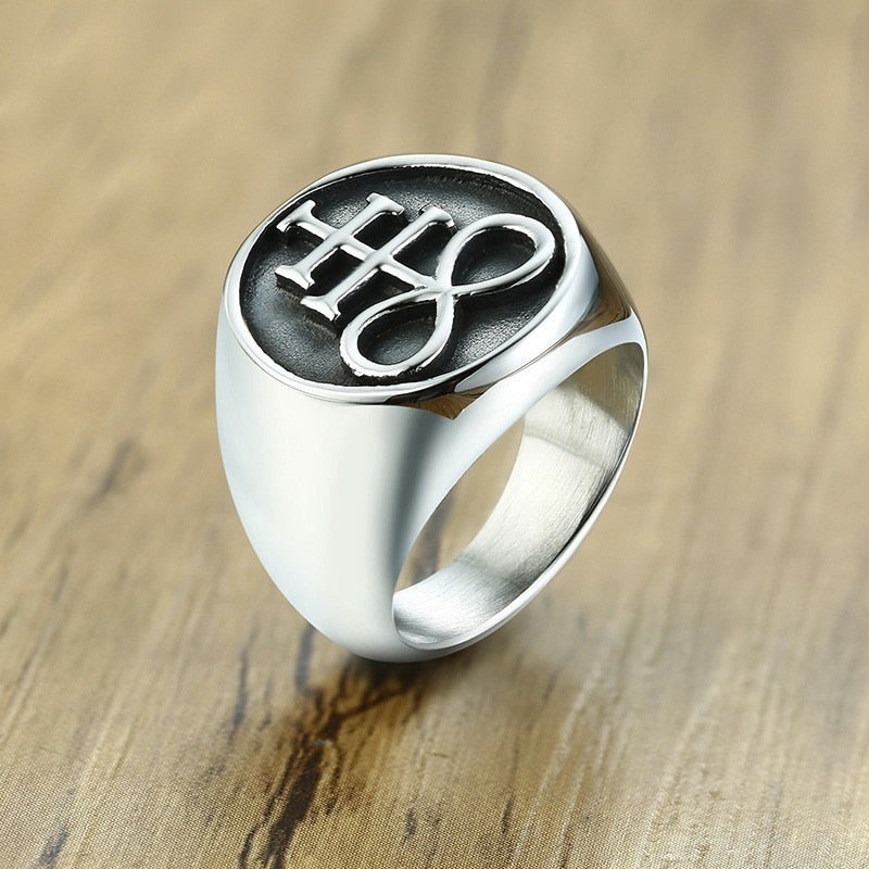 Stainless Steel Church of Satan Male Jewelry