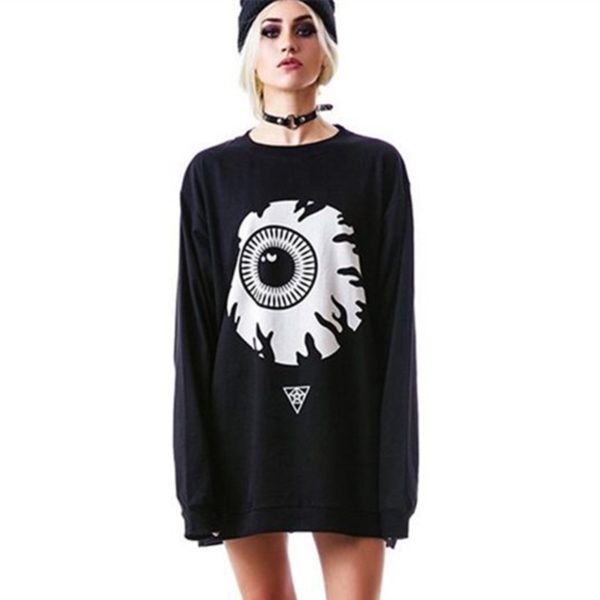 Funny Unisex Sweatshirts Eye Oversized