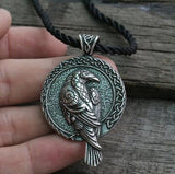 Viking Raven Pendant Black Crow