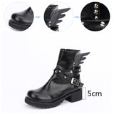 Punk Leather Wings Boots